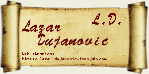 Lazar Dujanović vizit kartica